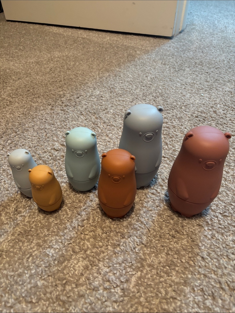 Silicone Nesting Bears, stacking toy